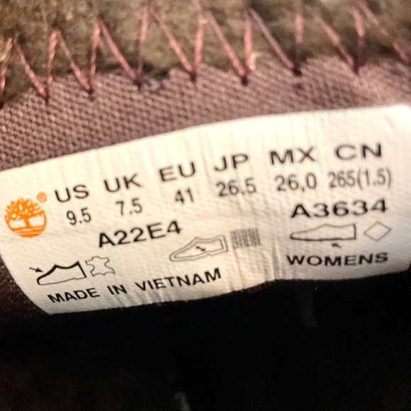 Timberland Purple Camdale Fleece Fold Down Boots Size 9.5 - Picture 12 of 14